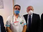 ASL Salerno-Regione Campania , le foto del Cav. N.H. Attilio De Lisa con il Presidente Vincenzo De Luca in visita all’ospedale di Sapri che ha inviato alla Segreteria Presidenza