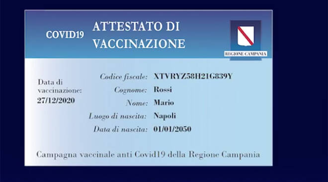 tessera vaccinale