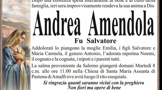 Andrea Amendola lutto