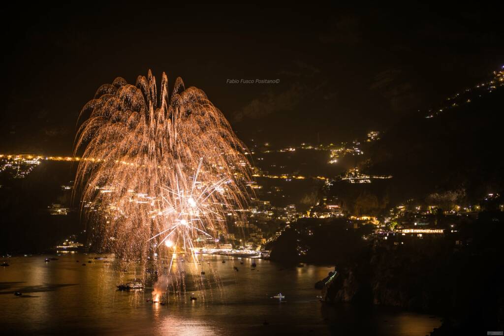 Positano, fuochi d'artificio all'Hotel San Pietro