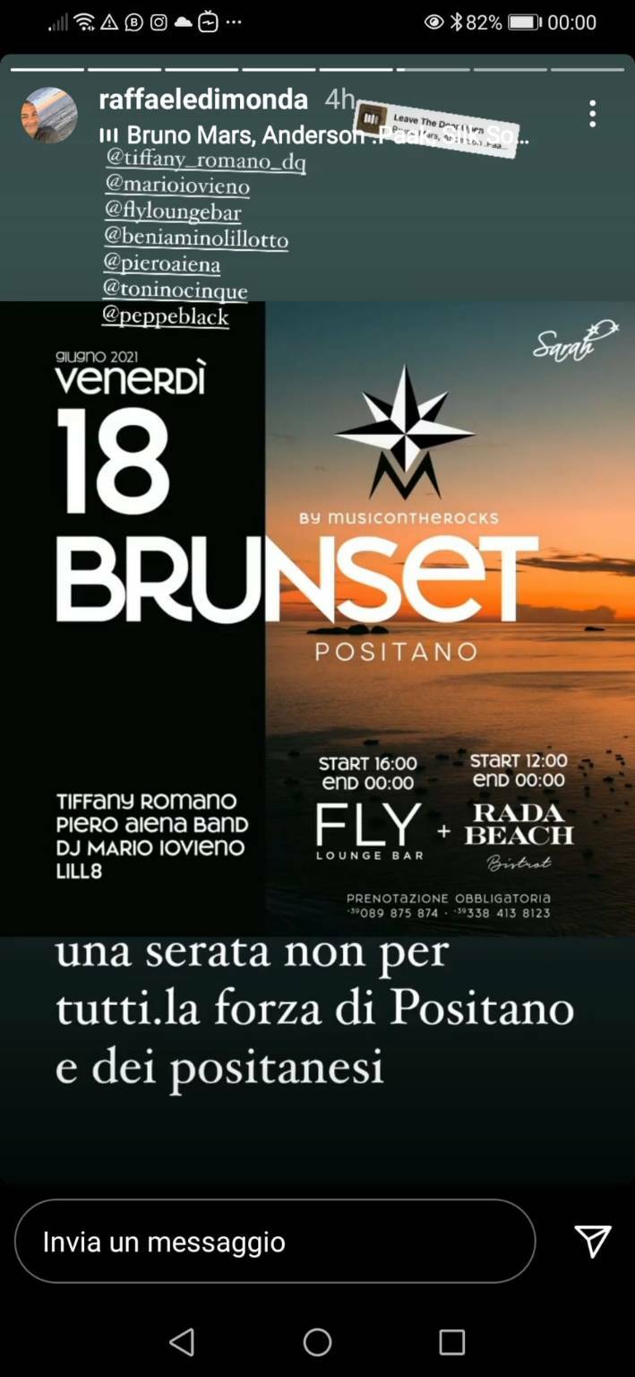 Positano, venerdì 18 giugno relax e divertimento al Fly Lounge Bar e Rada Beach Bistrot