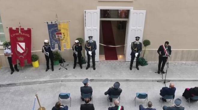 Amalfi campo sportivo e caserma della Guardia di Finanza