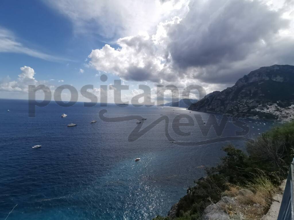 positano con le nubi 