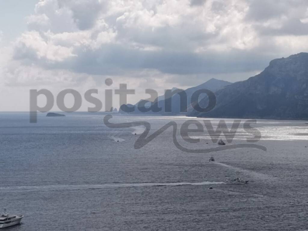 positano con le nubi 