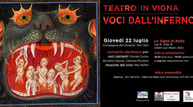 Teatro in Vigna a Vietri sul mare con Dante