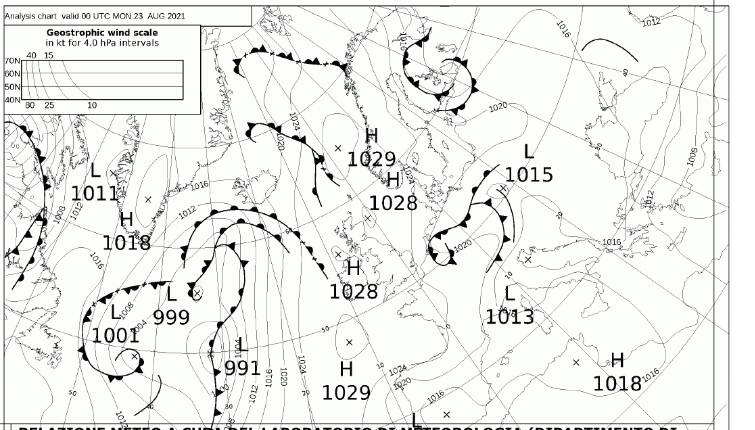 Piano di Sorrento, le previsioni meteo del Nino Bixio 