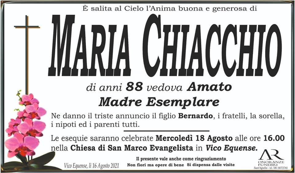 Vico Equense piange la scomparsa dell’88enne Maria Chiacchio, vedova Amato