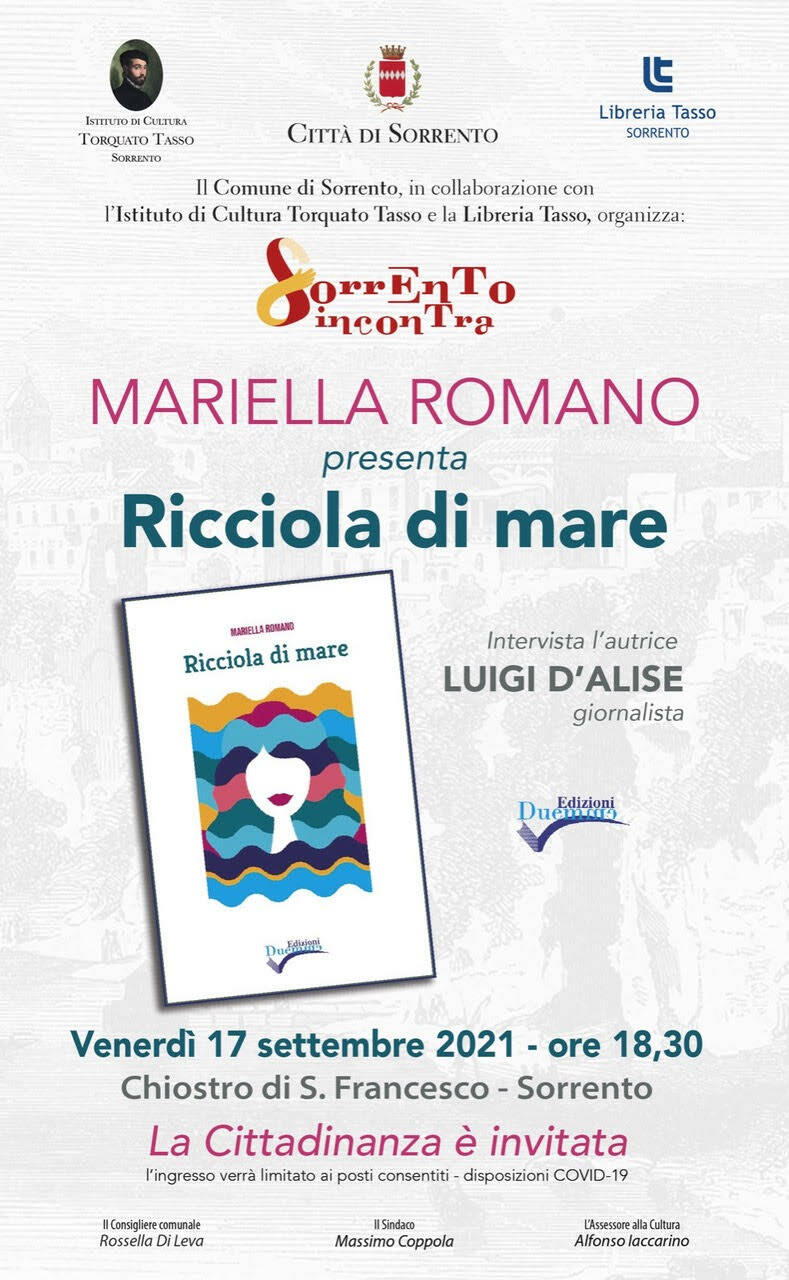 Mariella Romano presenta a Sorrento il romanzo "Ricciola di mare"