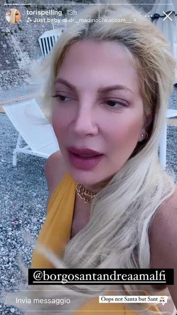 tori spelling amalfi