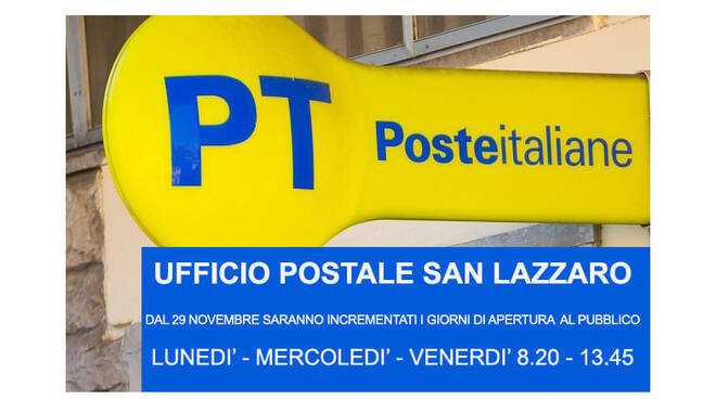 Agerola, apertura ufficio postale San Lazzaro per tre giorni a settimana