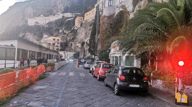 Amalfi, ancora lavori su Via Vagliendola dopo la frana dello scorso febbraio