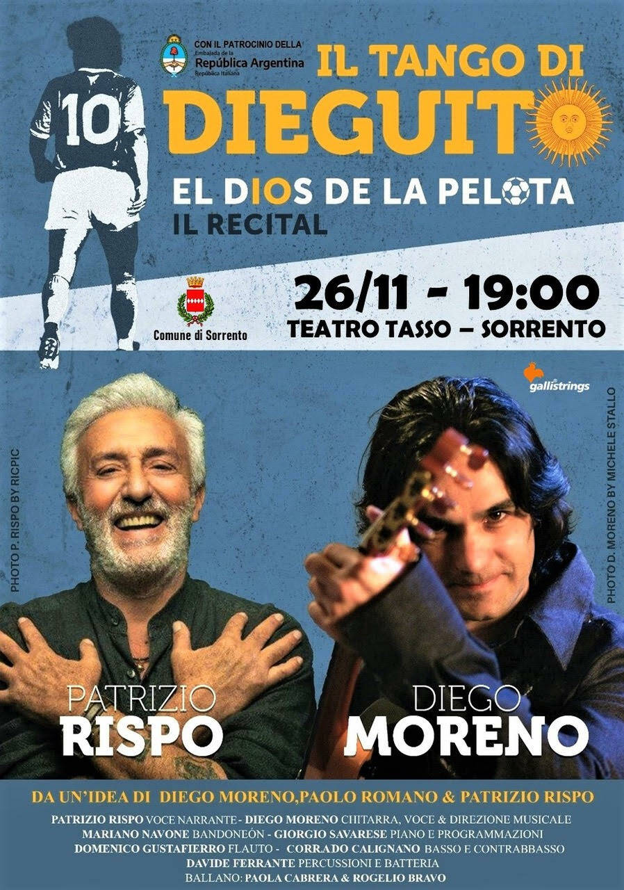 Sorrento, "Il tango di Dieguito" con Patrizio Rispo e Diego Moreno