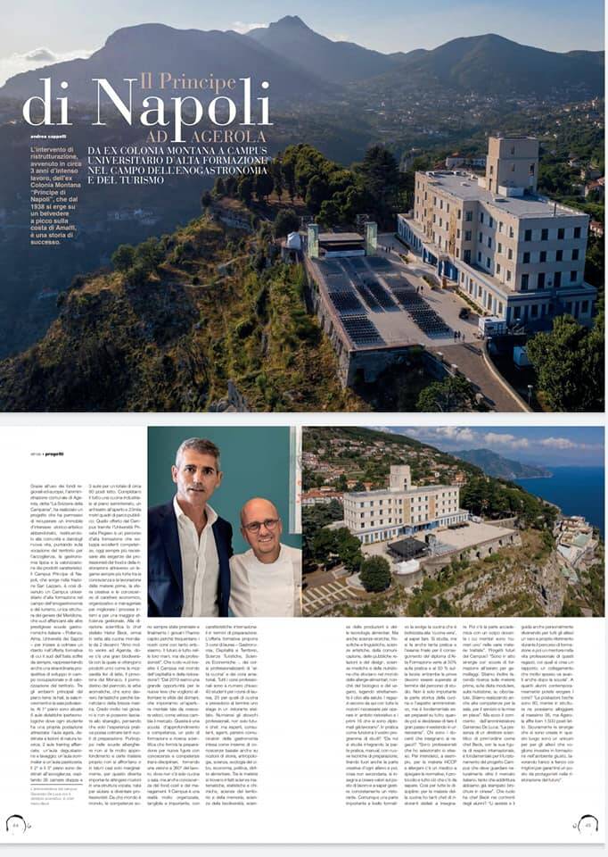 Agerola, la rivista di enogastronomia Oinos accende i riflettori sul Campus Principe di Napoli