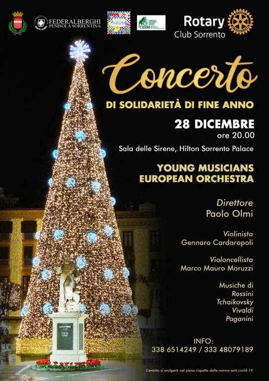 concerto di solidarietà di fine anno del Rotary Club Sorrento