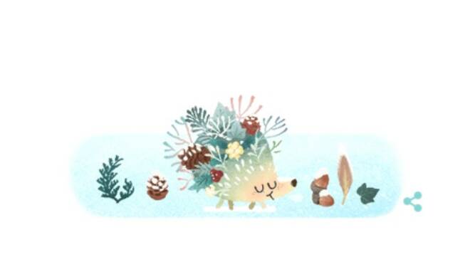 Il Doodle di Google di oggi dedicato al Solstizio d'inverno