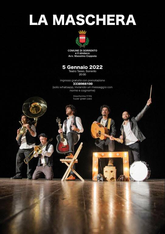 La Maschera torna a Sorrento, per celebrare l’Epifania al Teatro Tasso, con un brillante concerto gratuito, aperto a tutti.