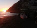 Positano: lo shooting fotografico per abiti da sposa al tramonto