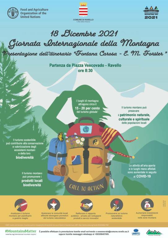 Sabato 18 il Comune di Ravello celebrerà la Giornata Internazionale della montagna