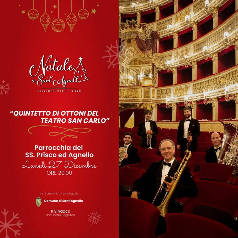 Sant' Agnello, stasera grande evento c'è il quintetto di ottoni del teatro San Carlo 
