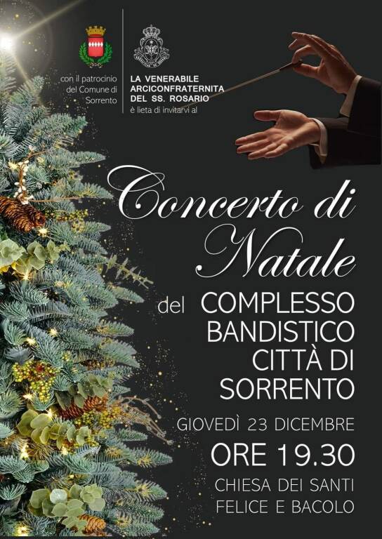 Sorrento, giovedì 23 dicembre il Concerto di Natale del complesso bandistico della città