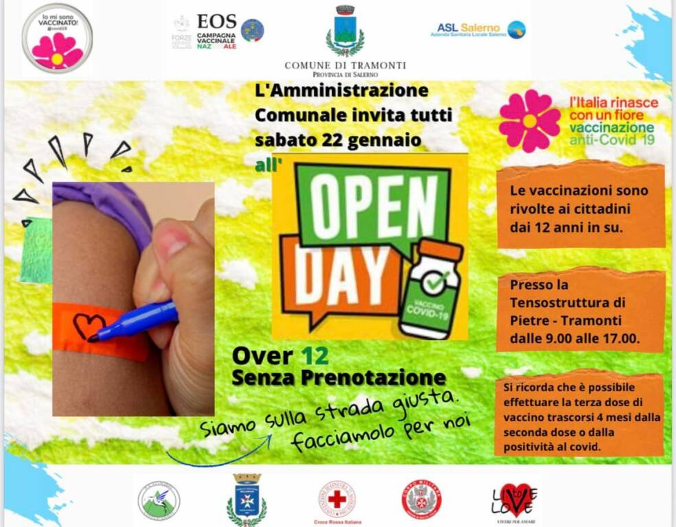 Tramonti, sabato 22 gennaio chiusura del Centro di Raccolta di Pietre per open day vaccinale over 12