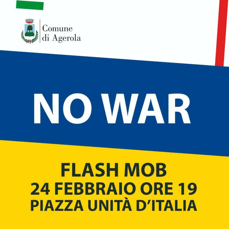 Agerola, questa sera flah mob in segno di vicinanza e solidarietà alla popolazione ucraina