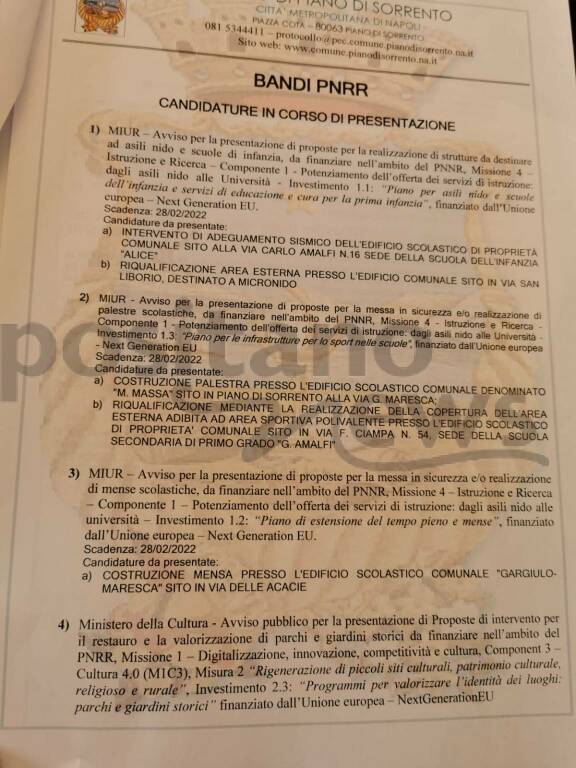 Conferenza stampa a Piano di Sorrento: ecco i progetti dell'amministrazione Cappiello