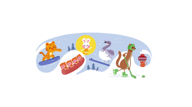 Il doodle di Google di oggi dedicato all'apertura dei giochi olimpici di Pechino