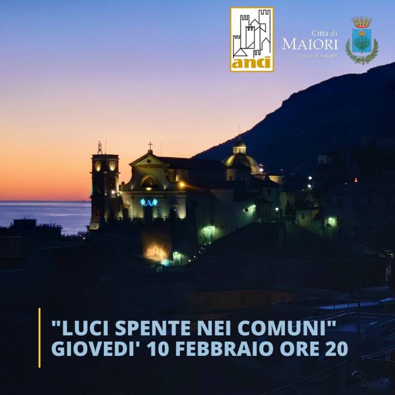 Maiori domani sera spegne l’illuminazione della Collegiata di S. Maria a Mare contro il caro bollette