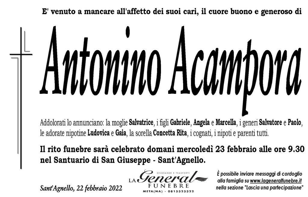 Sant'Agnello piange il cuore buono e generoso di Antonino Acampora