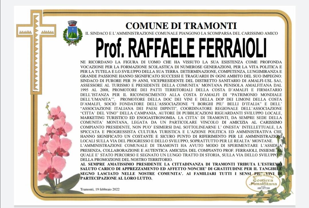 Tramonti lutto Ferraioli