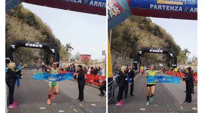 Castellammare di Stabia, Antonio Tartaglione e Filomena Palomba vincono la mezza maratona Stabiaequa