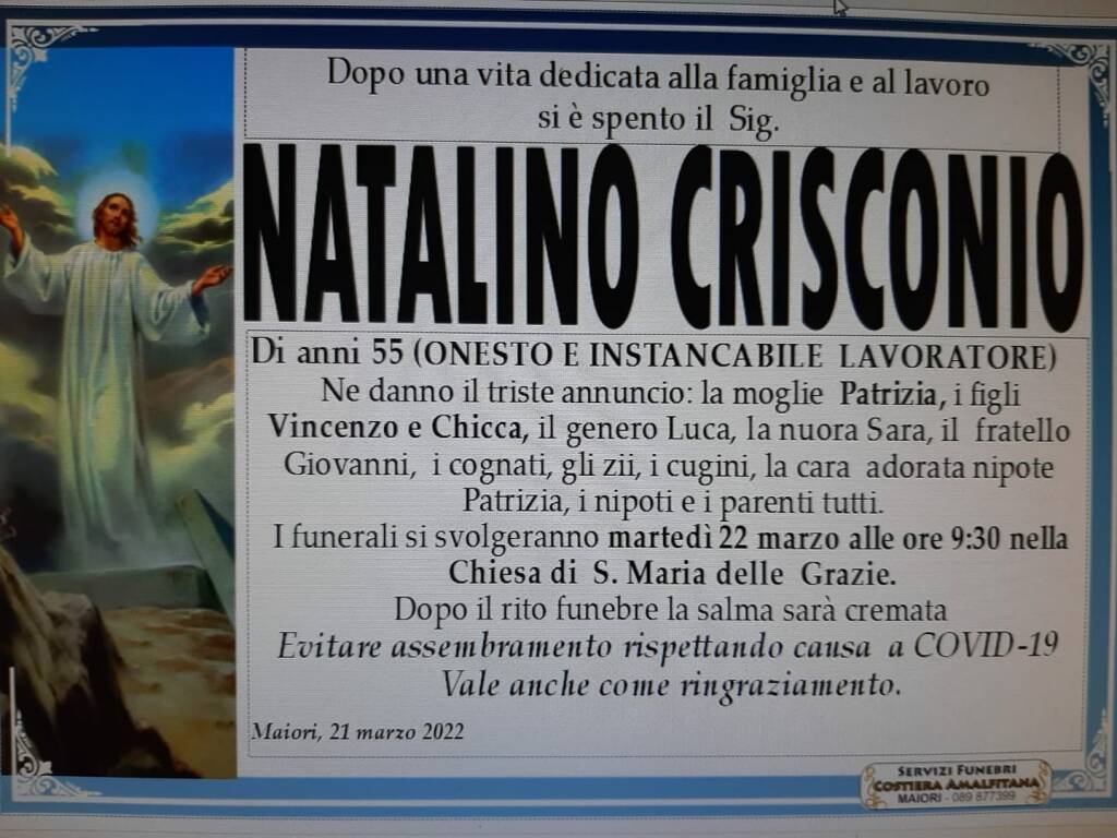 Natalino Crisconio necrologio