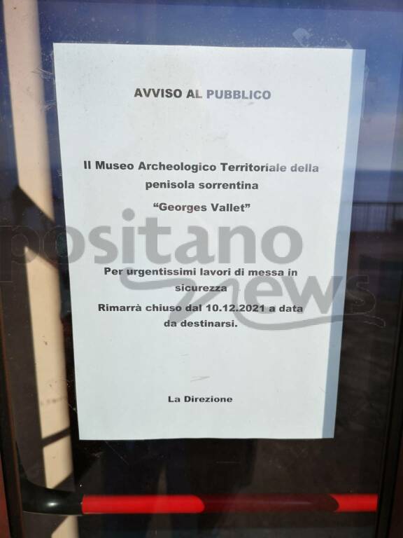 Piano di Sorrento, oggi pomeriggio chiuso inspiegabilmente il centro vaccinale. Lavori al Museo Vallet