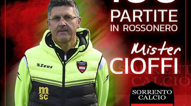 Sorrento calcio: domani a Fasano le 100 panchine in campionato per Cioffi