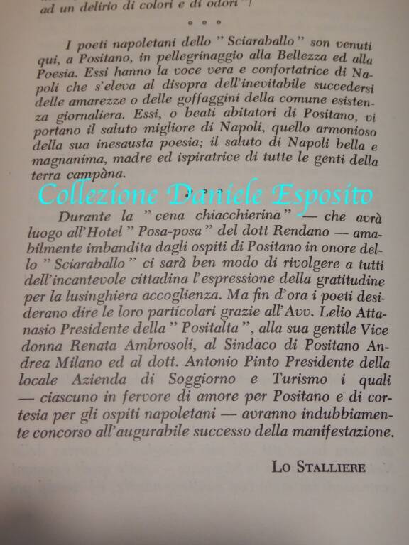 La "cena Chiacchierina" a Positano