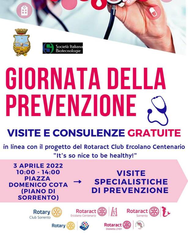Piano di Sorrento: oggi la Giornata della Prevenzione per visite e consulenze gratuite con i professionisti del territorio