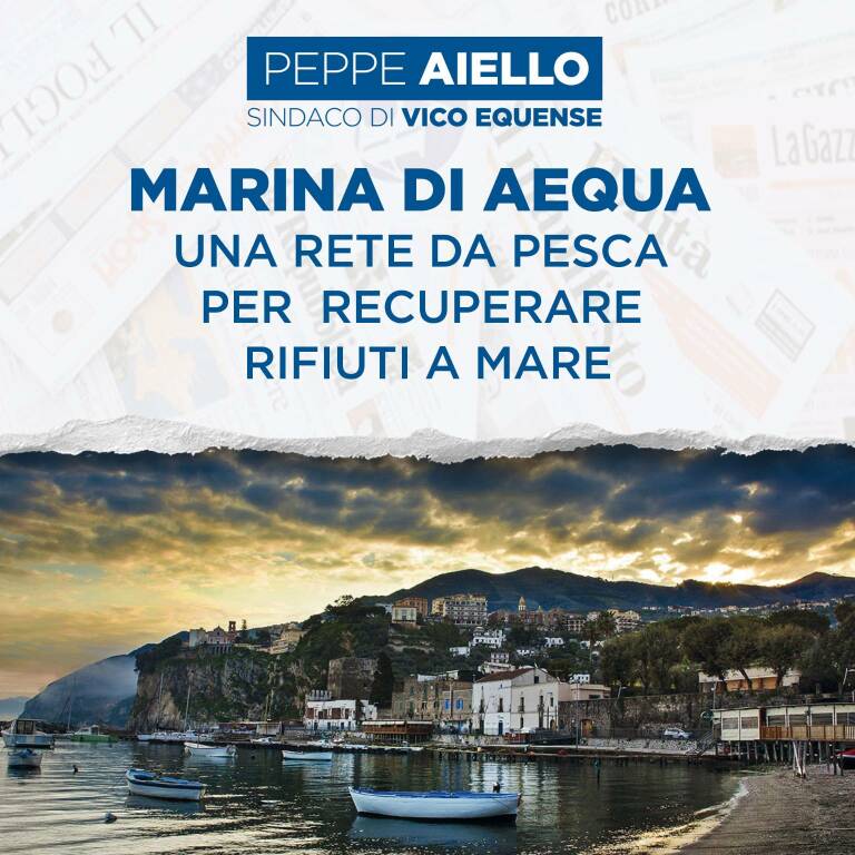 Vico Equense, a Marina di Aequa una rete da pesca per recuperare rifiuti a mare