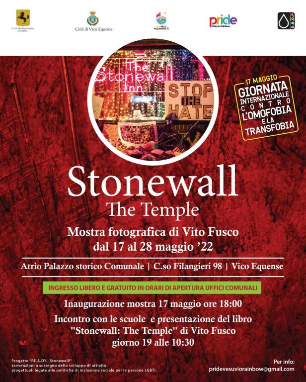 A Vico Equense "Stonewall The Temple", la mostra fotografica del positanese Vito Fusco