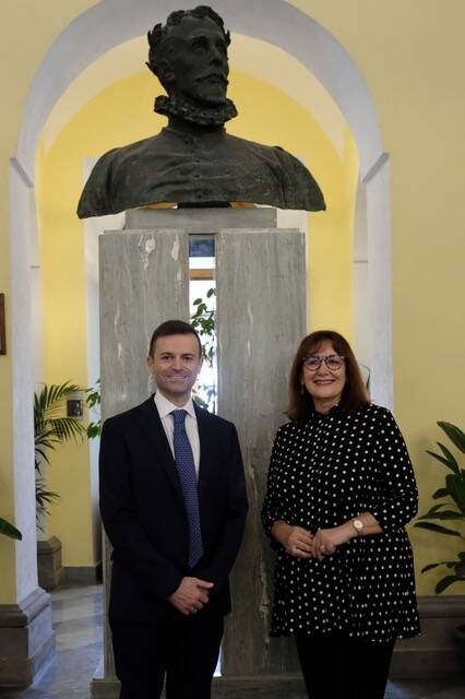 La vice presidente della Commissione europea Dubravka Suica in visita al Comune di Sorrento