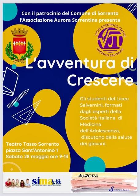 Sorrento. "L'avventura di crescere", una giornata dedicata alla salute dei giovani