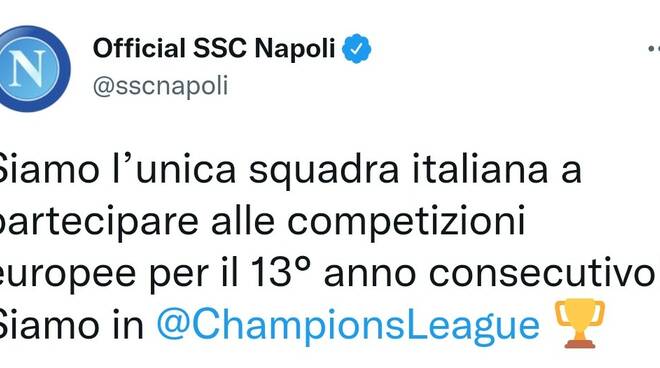 Tweet napoli 