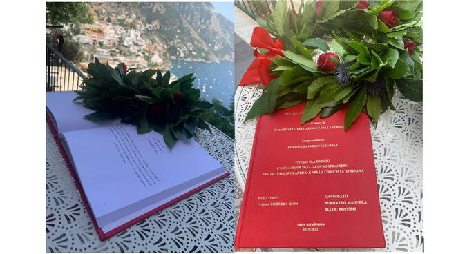 Positano, auguri a Manuela Porrazzo per la Laurea in Scienze dell'Educazione e della Formazione