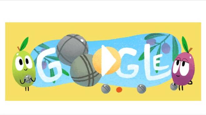 Il Doodle di Google di oggi in onore della pétanque! 