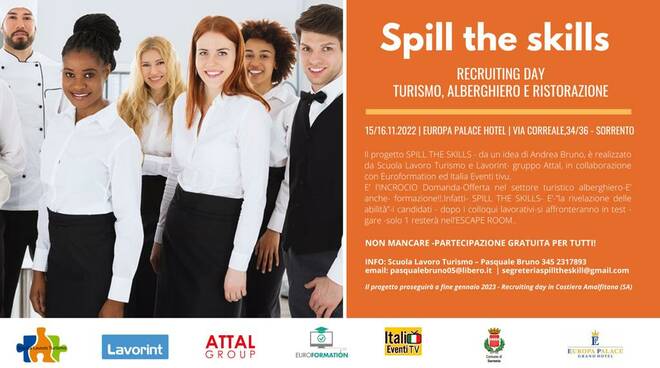 Spill the Skills: il 2 febbraio a Positano continua la selezione lavorativa