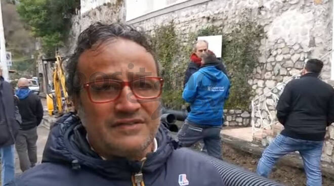 Procedono i lavori a Positano, l'assessore Raffaele Guarracino: "Nonostante la pioggia non ci siamo mai fermati"
