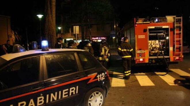 Incendio Massa lubrense ripetitori Carabinieri