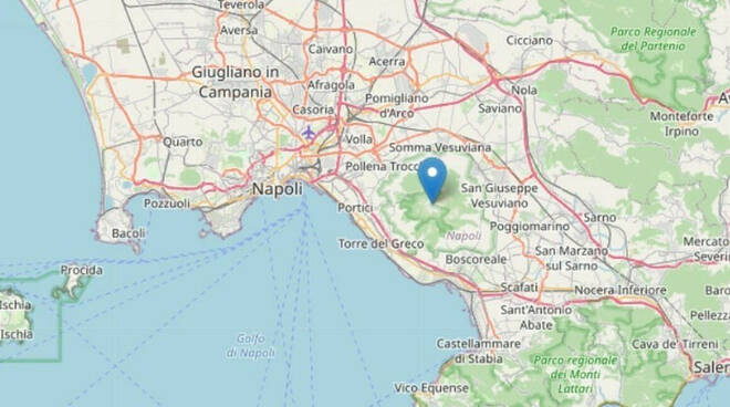 A Napoli due scosse di terremoto in 30 minuti, epicentro Vesuvio 