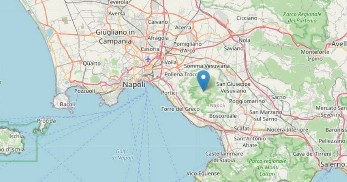 A Napoli due scosse di terremoto in 30 minuti, epicentro Vesuvio 