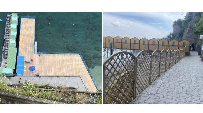 Sorrento, la nuova veste della spiaggia di San Francesco a Marina Piccola